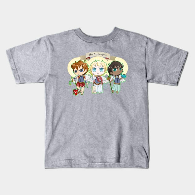 Chibi Archangels Kids T-Shirt by Megasha